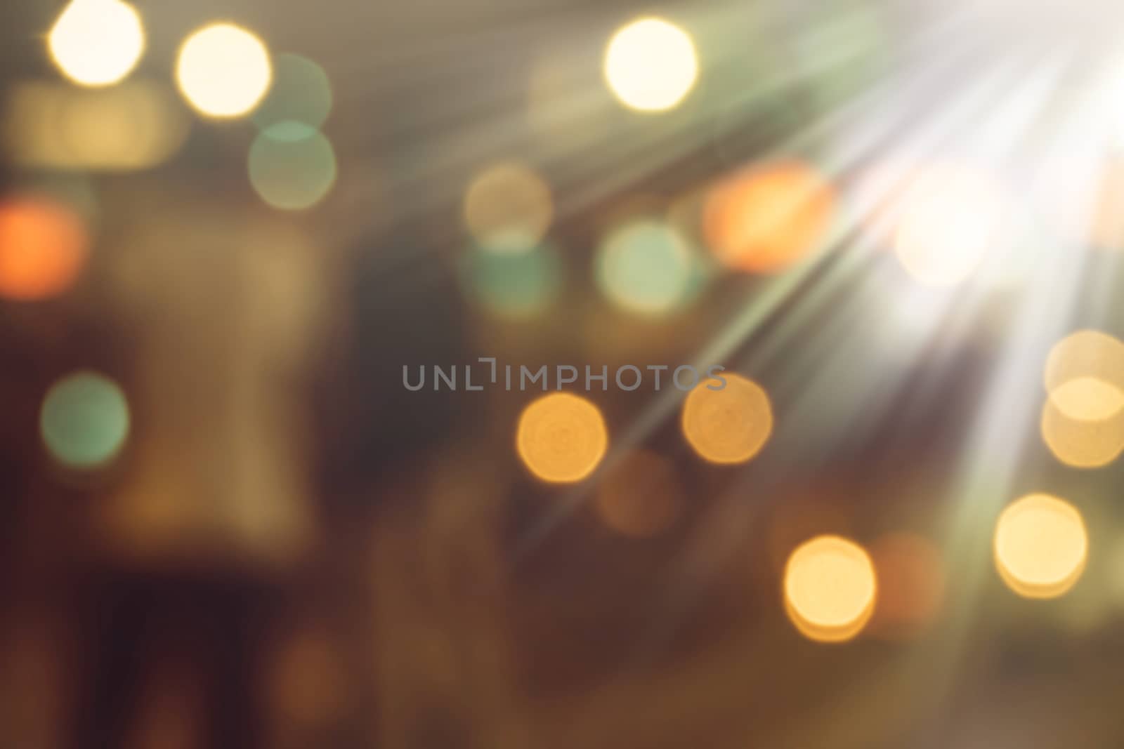 abstract natural blur background,  Asymmetric light rays by teerawit