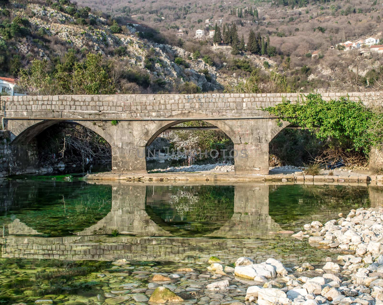 The old bridge reflection by radzonimo