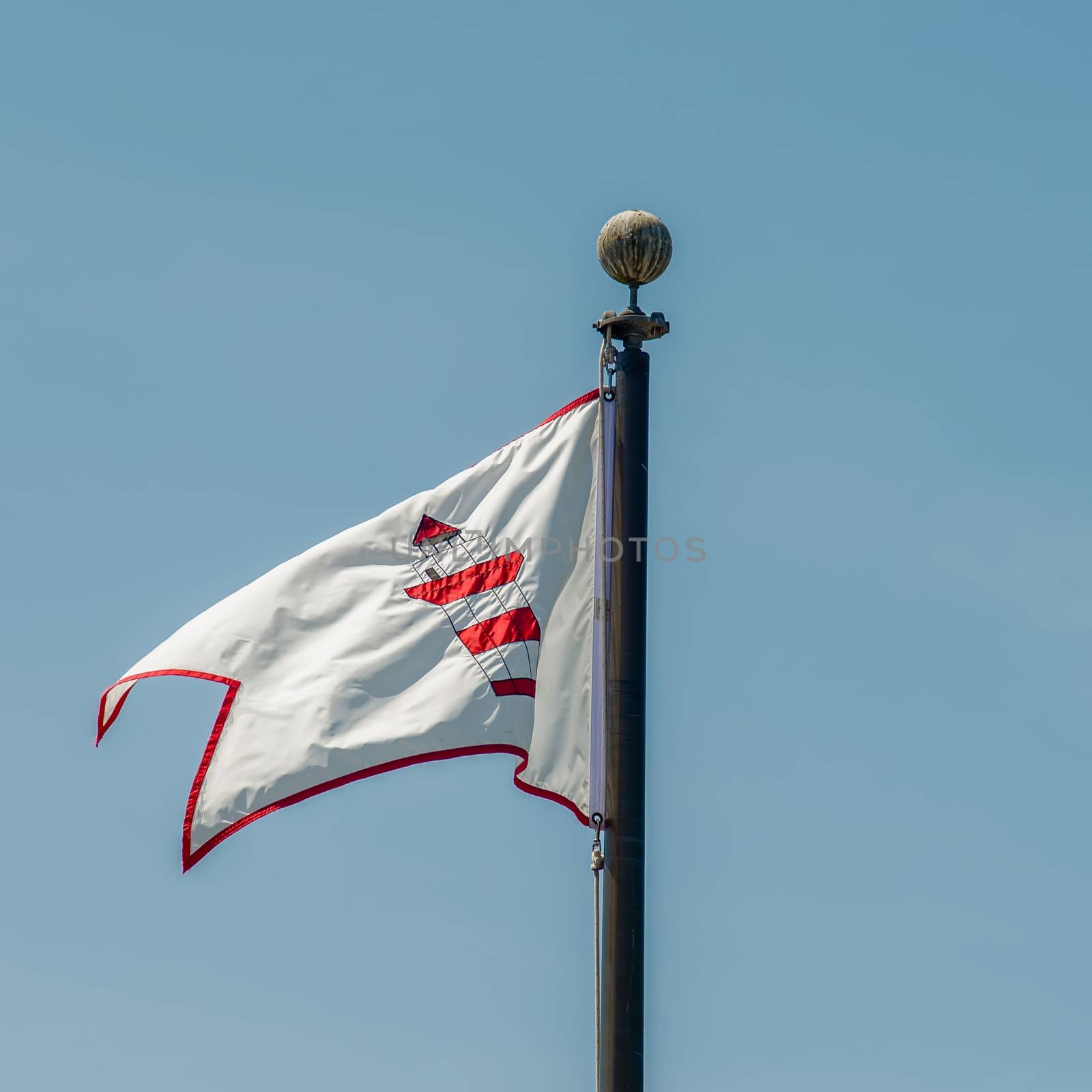 hilton head harbor town lighthouse flag by digidreamgrafix