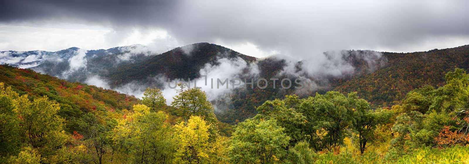 Scenic Blue Ridge Parkway Appalachians Smoky Mountains autumn Landscape