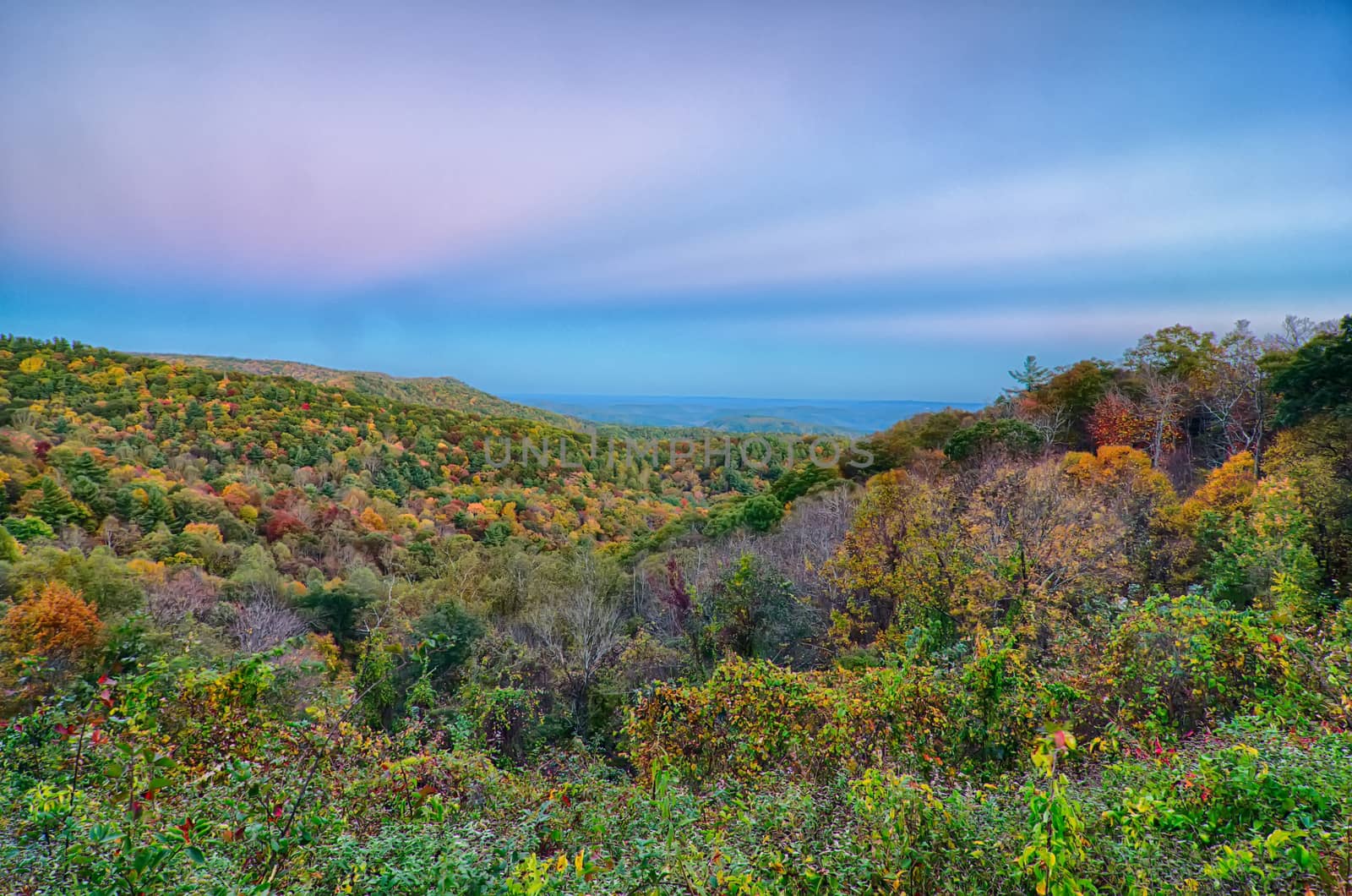 Scenic Blue Ridge Parkway Appalachians Smoky Mountains autumn Landscape