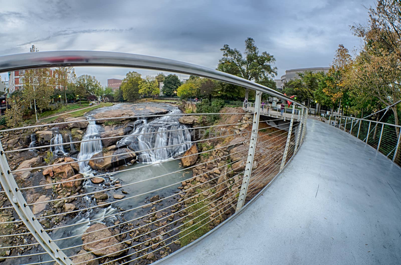 downtown of greenville south carolina around falls park by digidreamgrafix