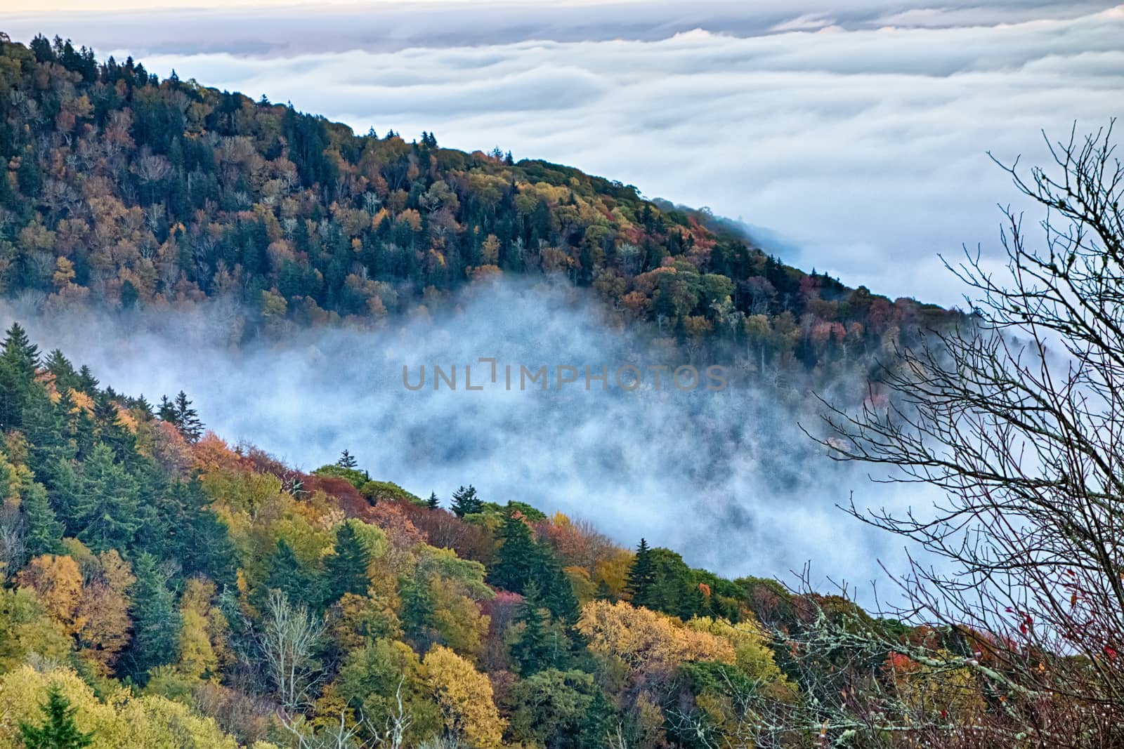 Scenic Blue Ridge Parkway Appalachians Smoky Mountains autumn La by digidreamgrafix