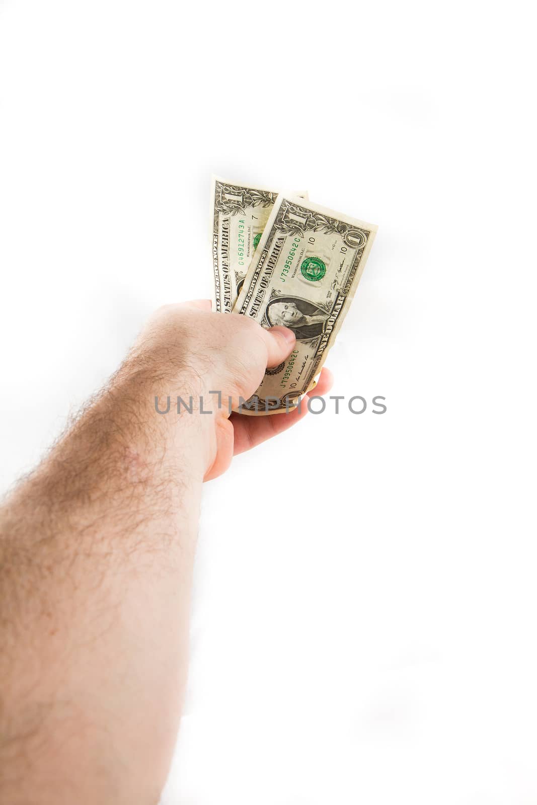 Either giving, taking, holding, or investing his money 