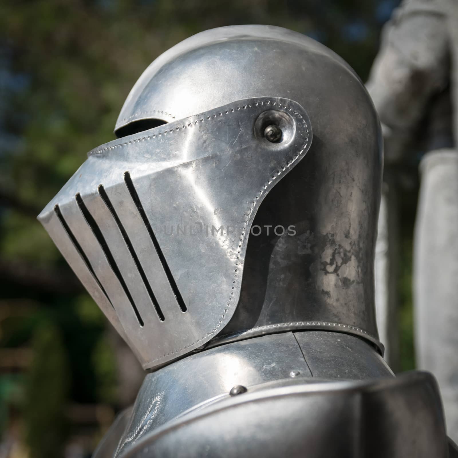 Helmet detail of medieval armor. by Isaac74