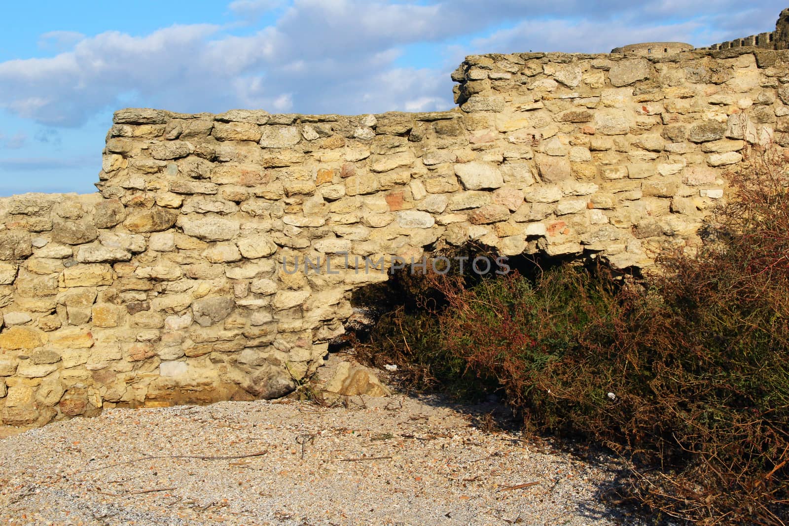old military beautiful  big fortress wall  in Ukraine
