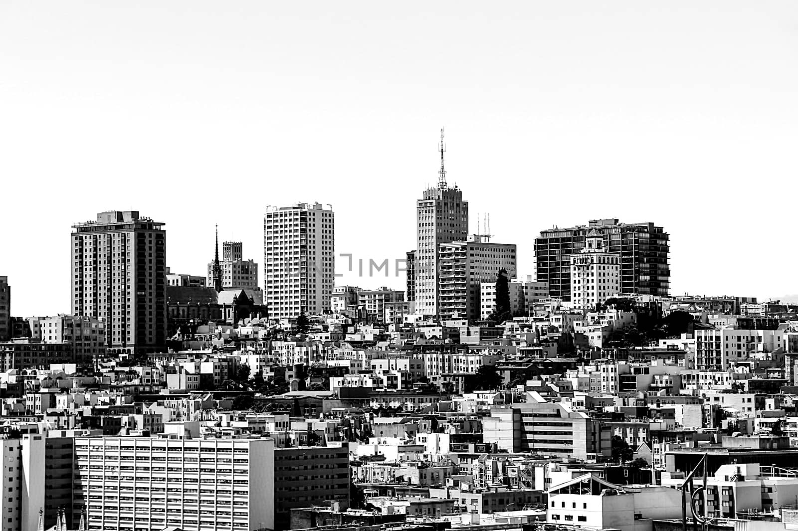 city view in black and white at San Francisco,USA by Timmi