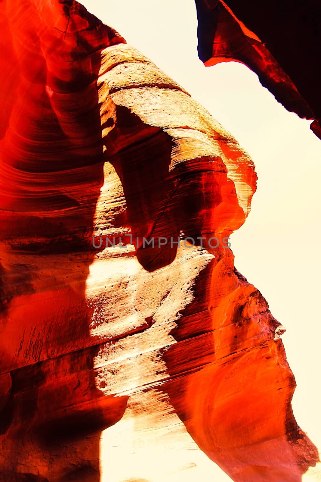 rock at Antelope Canyon,USA that look like a human face