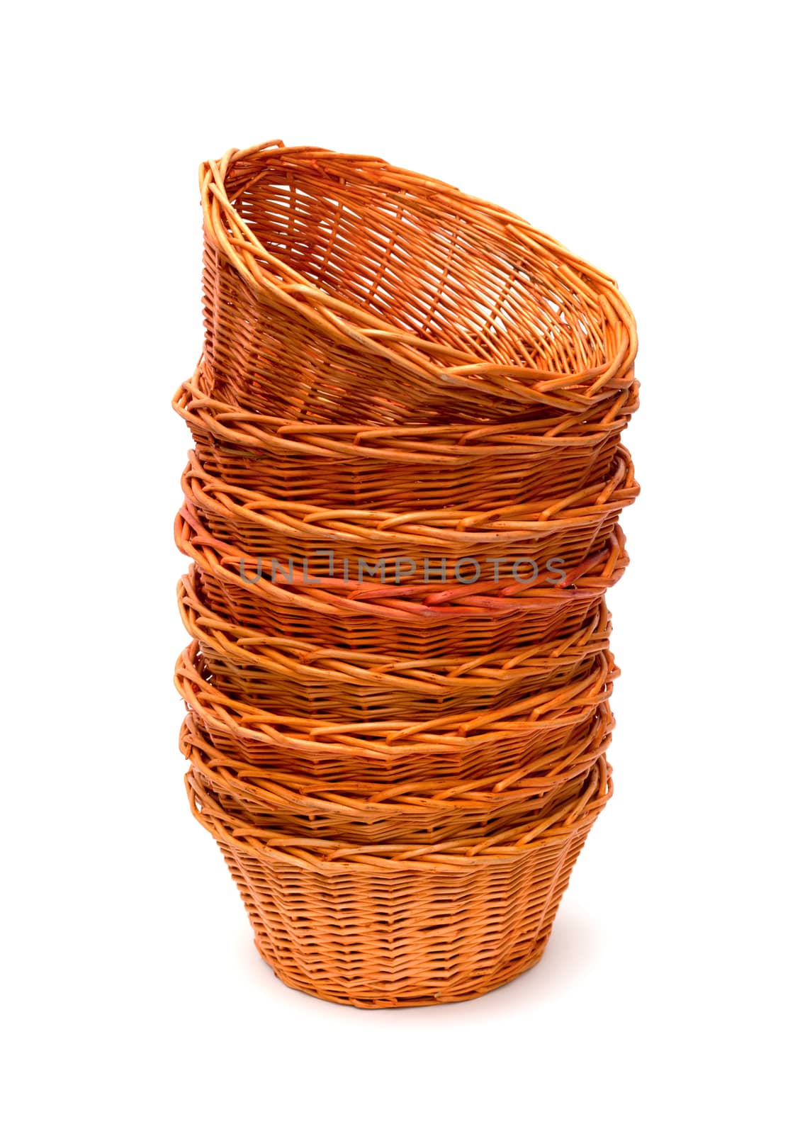 Empty basket isolated on white background by DNKSTUDIO