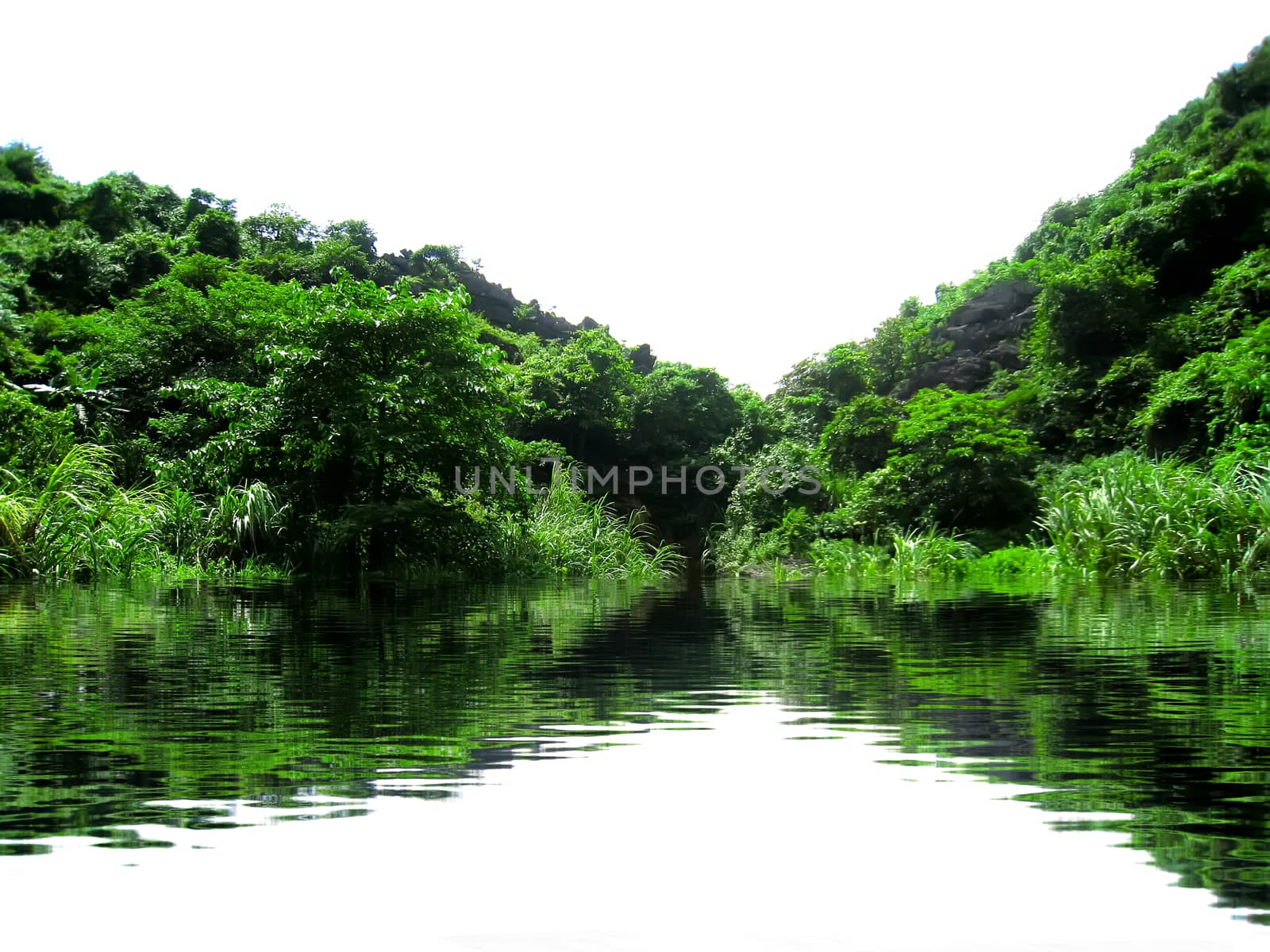 NINH BINH, VIETNAM, JULY, 20: Unidentified tourists in Trang An  on JULY, 20, 2013. Trang An is the scenic area, ranked special of Vietnam.