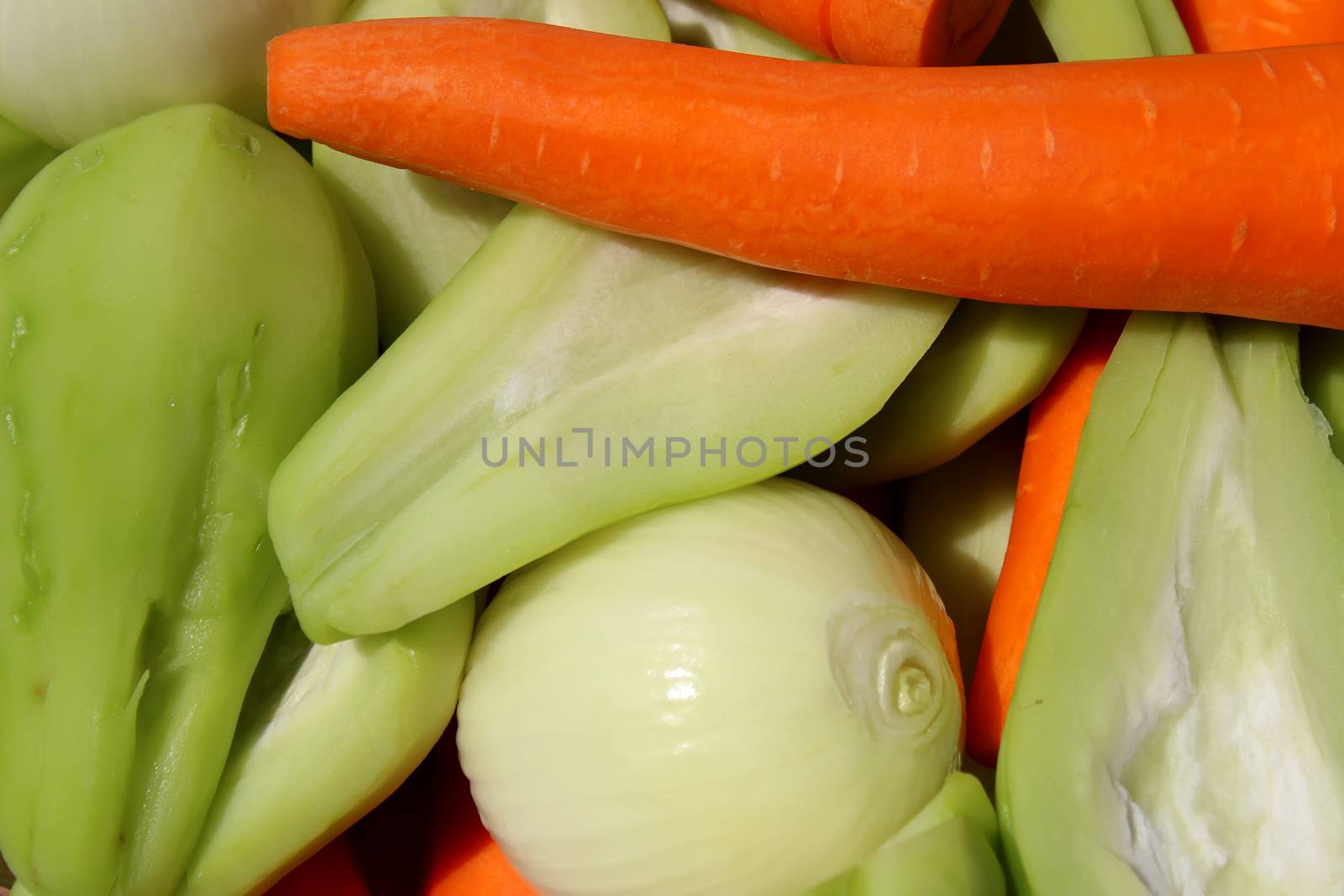 The vegetables and the fruits