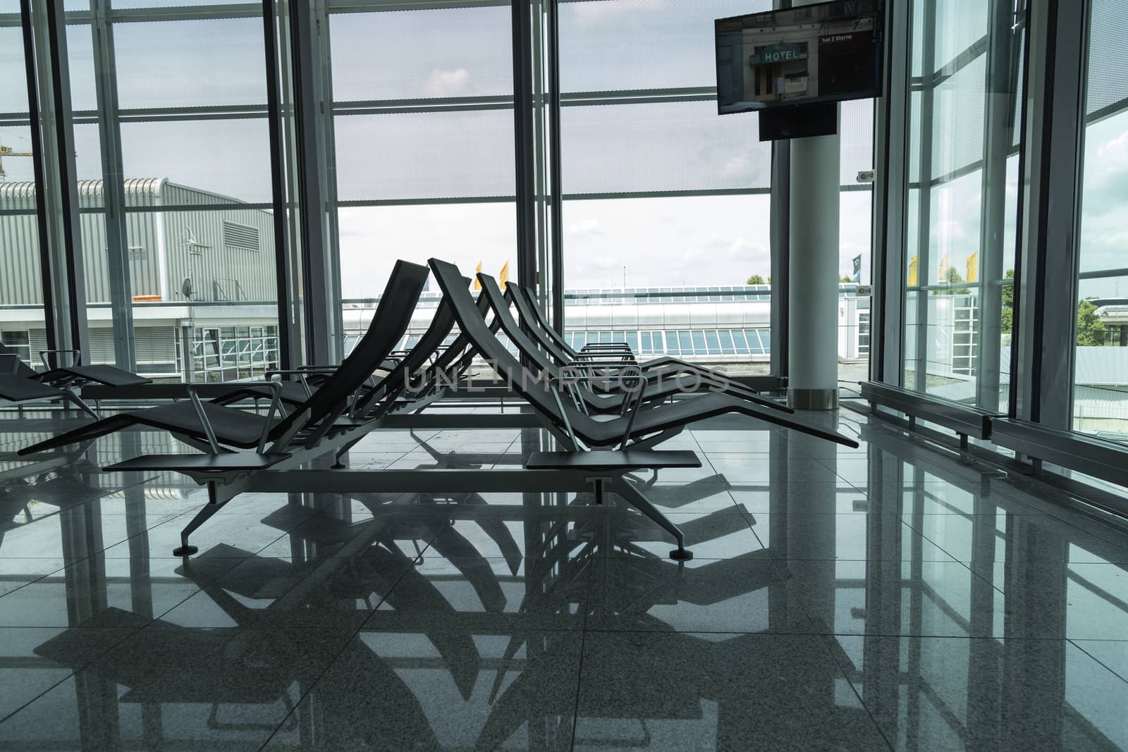 A set of comfortable chairs in a waiting hall