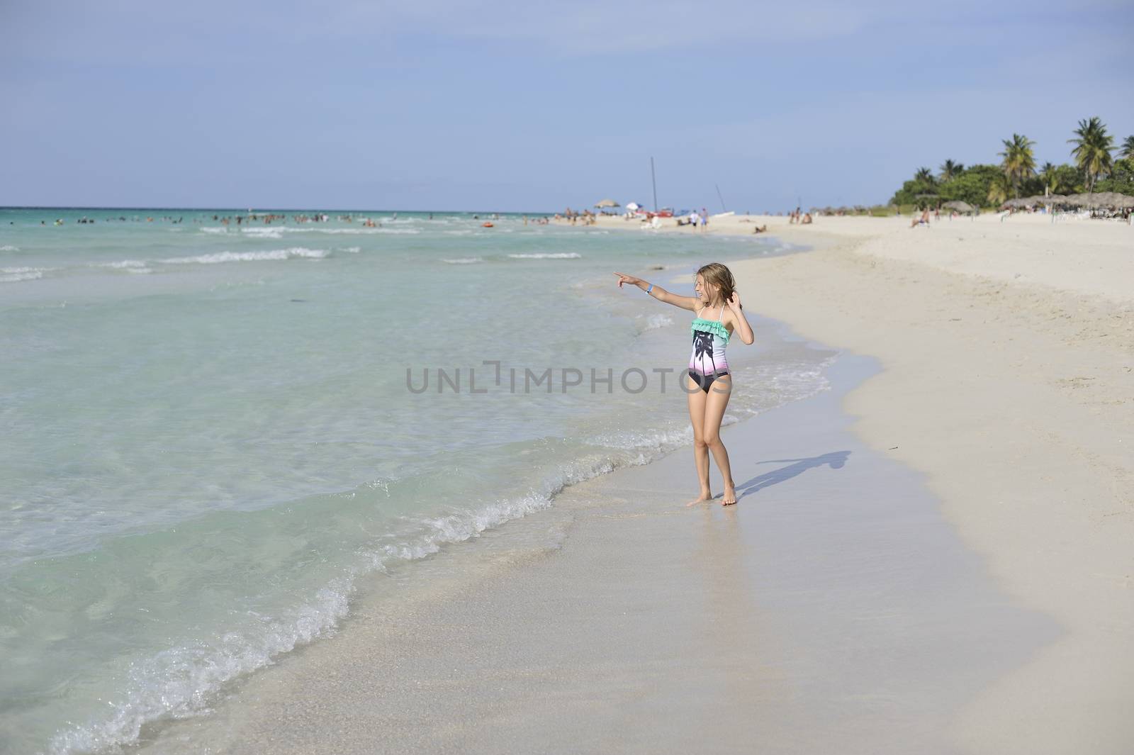 Girl on the beach. by kertis