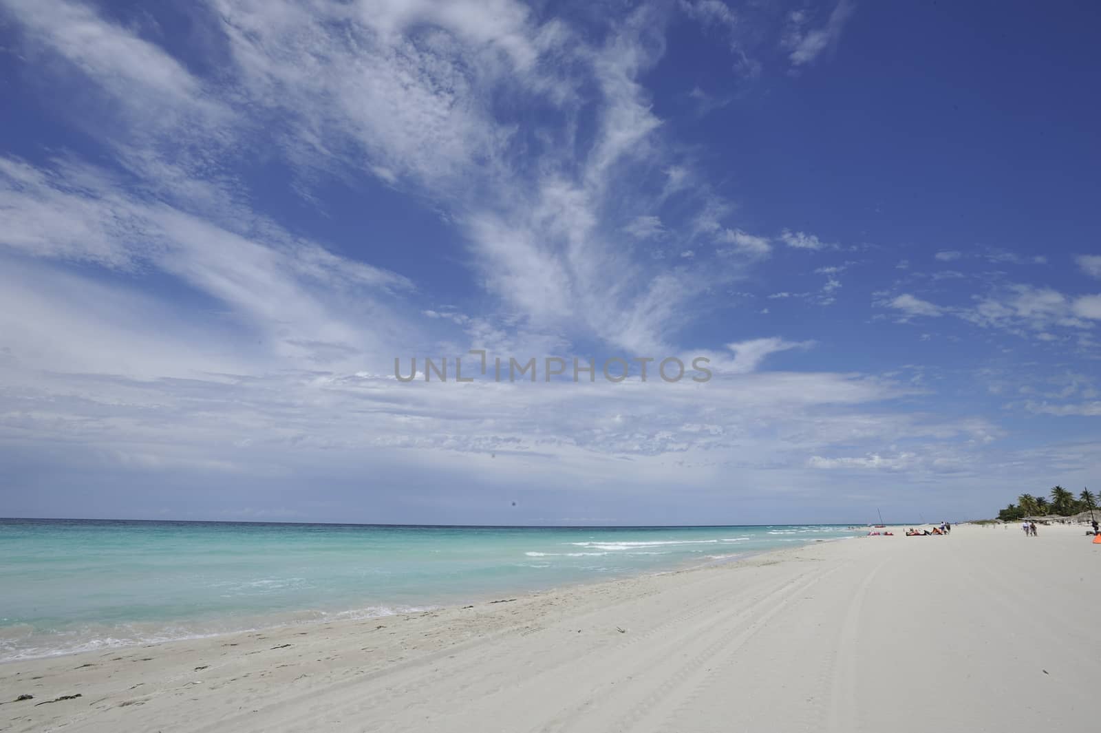 Beautiful beach and tropical Caribbean sea landscape.