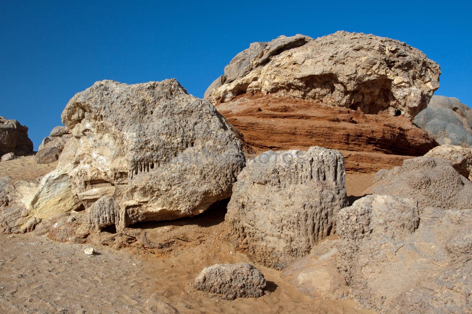 Crystal mountain, the crystal hills near Farafra oasis ,Egypt