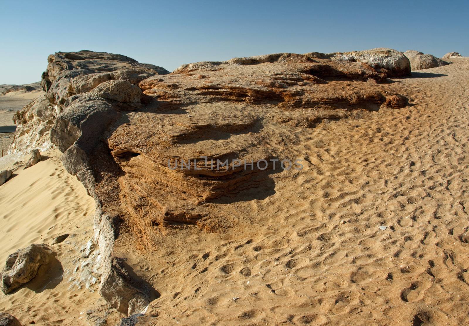 Crystal mountain, the crystal hills near Farafra oasis ,Egypt