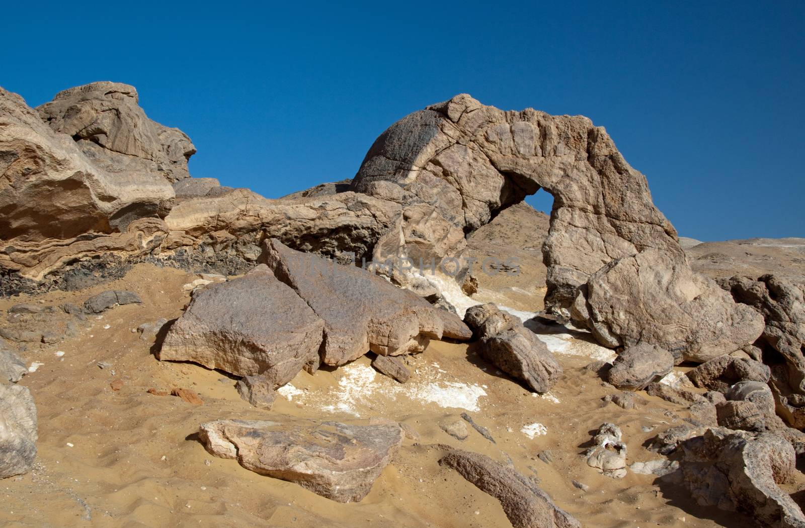 Crystal mountain, the crystal hills near Farafra oasis ,Egypt