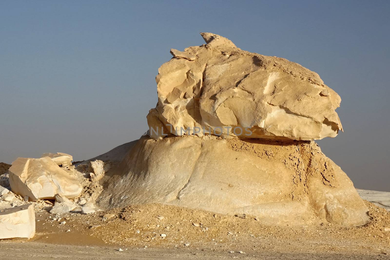  the Rock formations at the Western White Desert National Park of Egypt