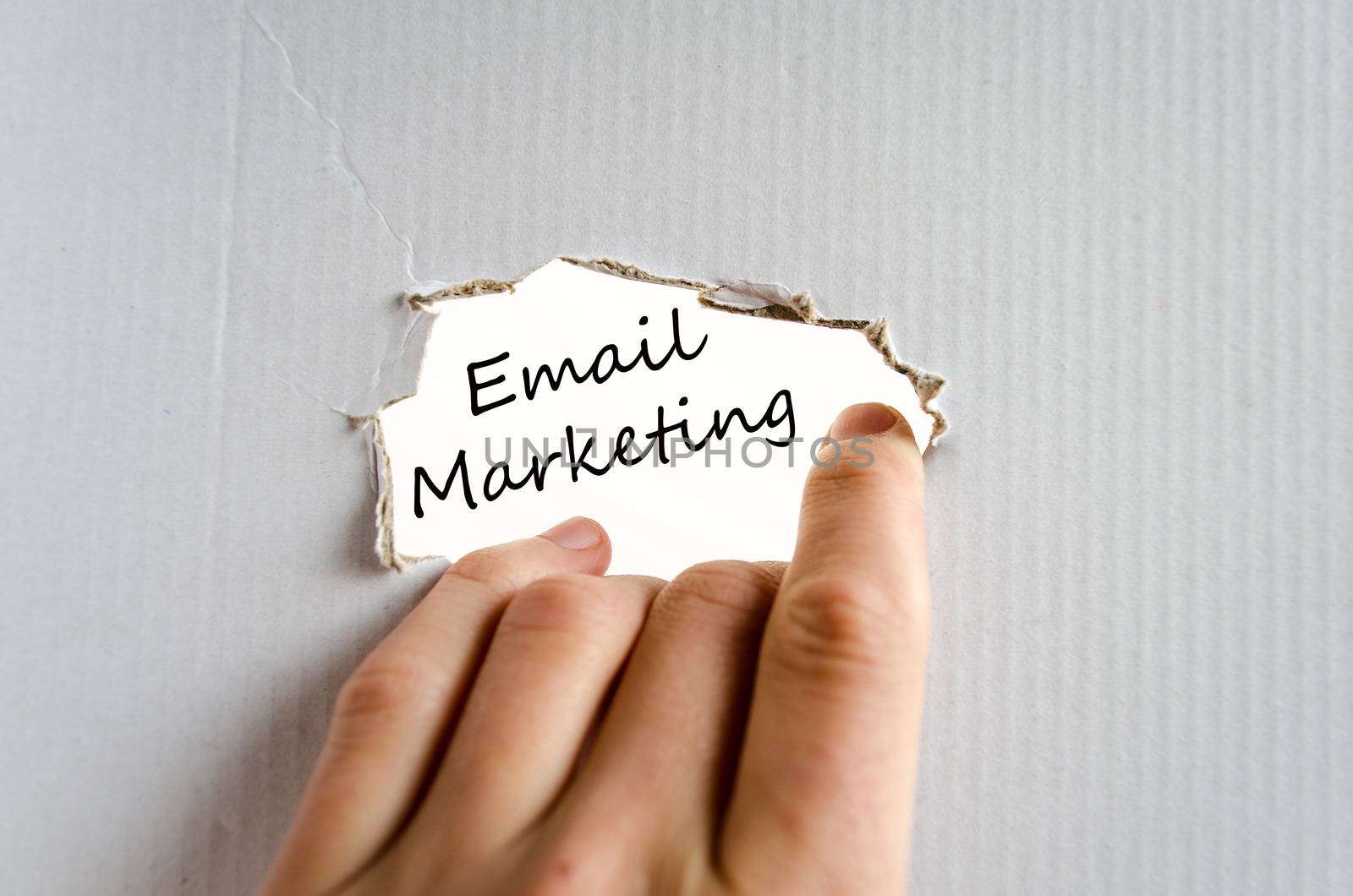 Email marketing text concept isolated over white background