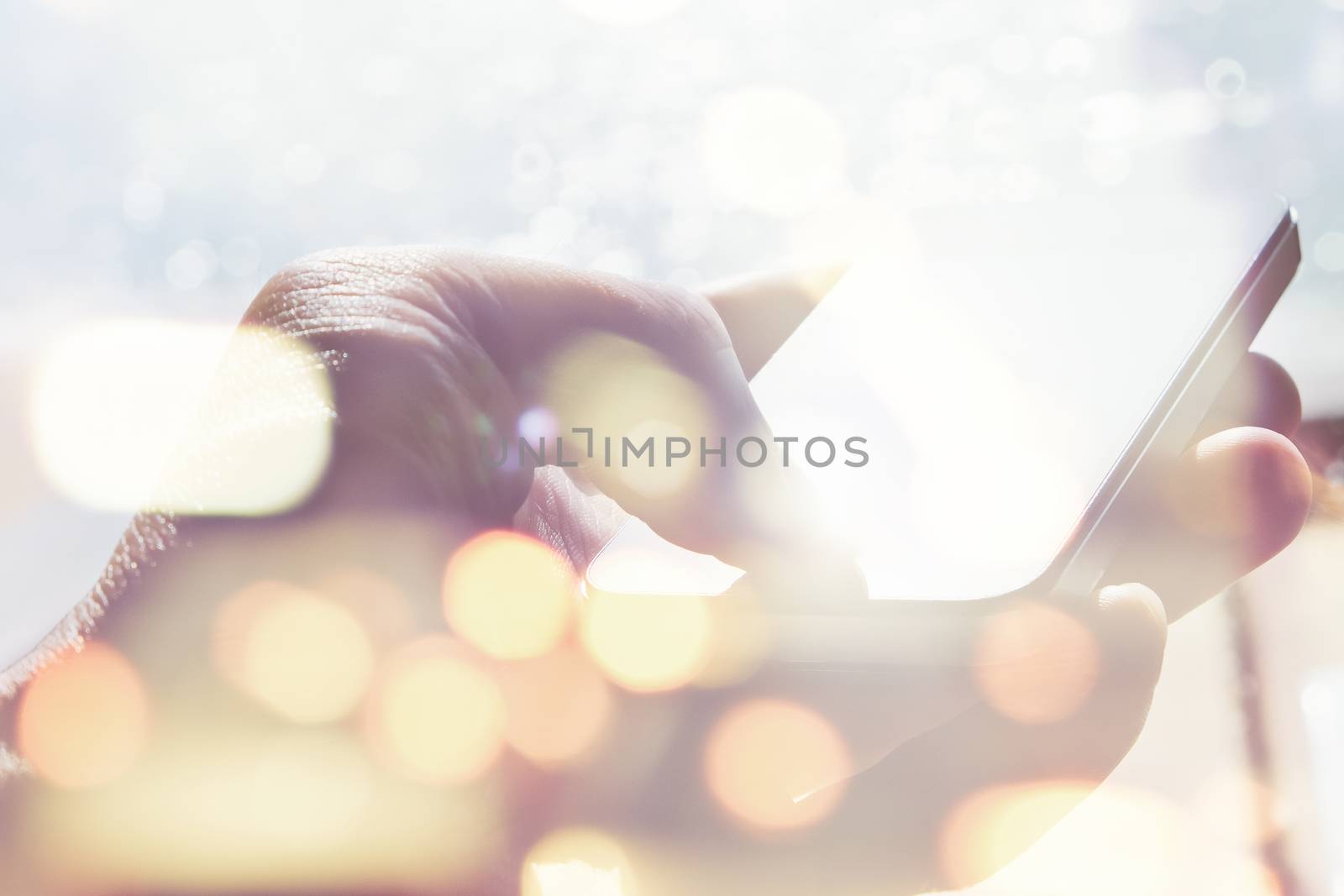 Multiple exposure of smart phone and Bokeh background