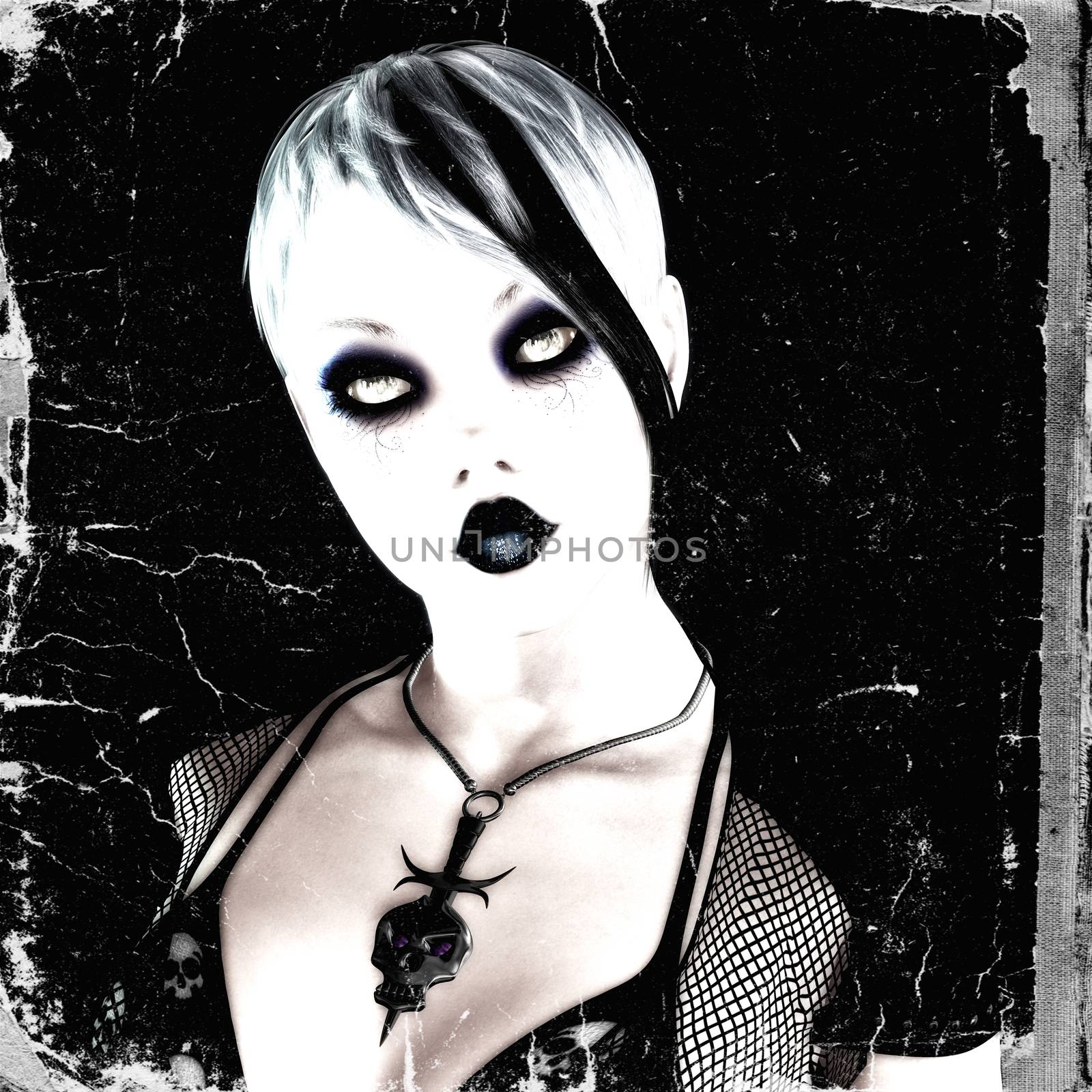 Digital Illustration of a Gothic Female