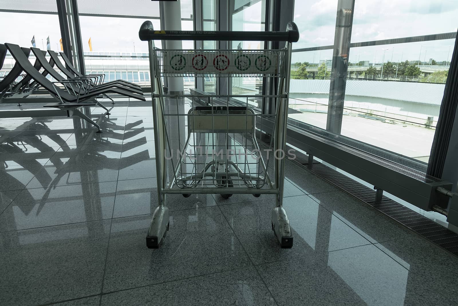 Trolley in the airport by lasseman