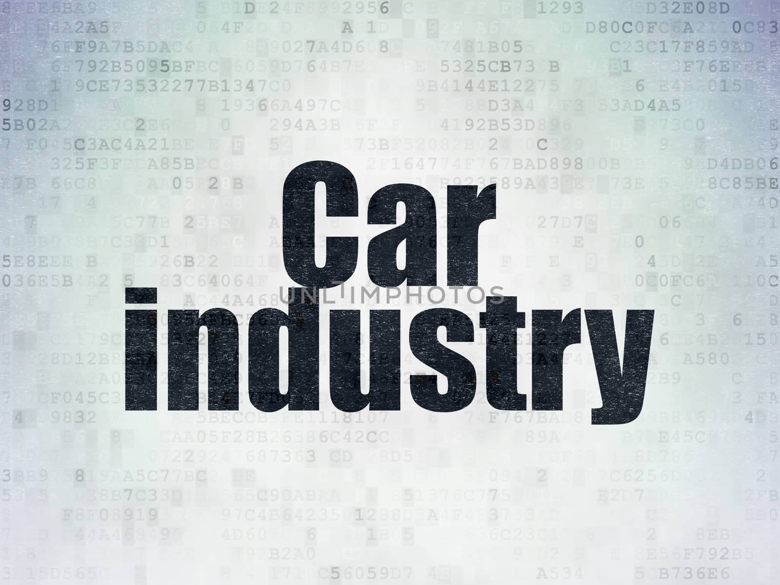 Industry concept: Painted black word Car Industry on Digital Paper background