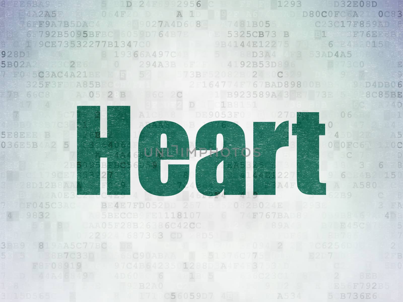 Medicine concept: Heart on Digital Paper background by maxkabakov