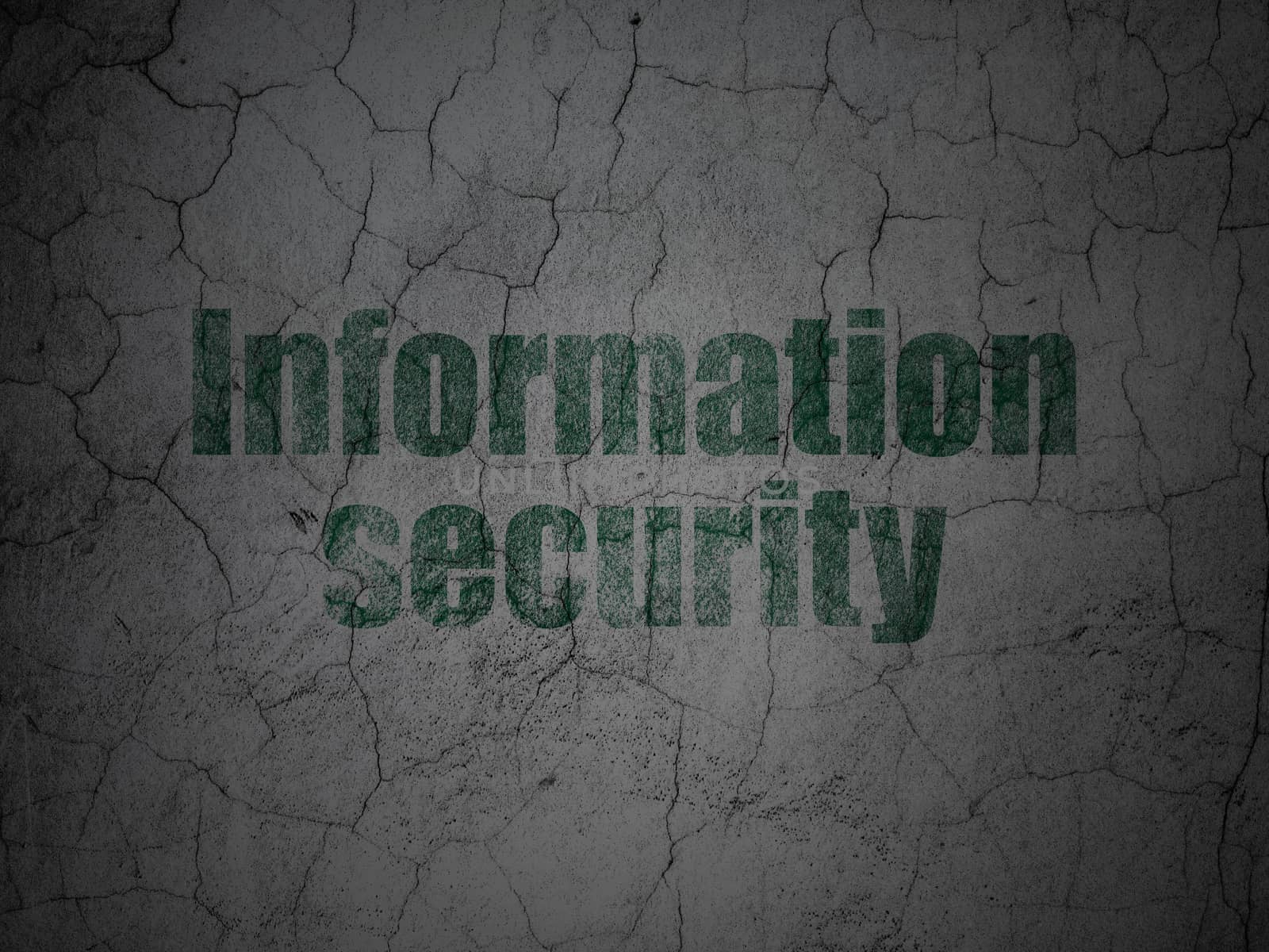Protection concept: Information Security on grunge wall background by maxkabakov