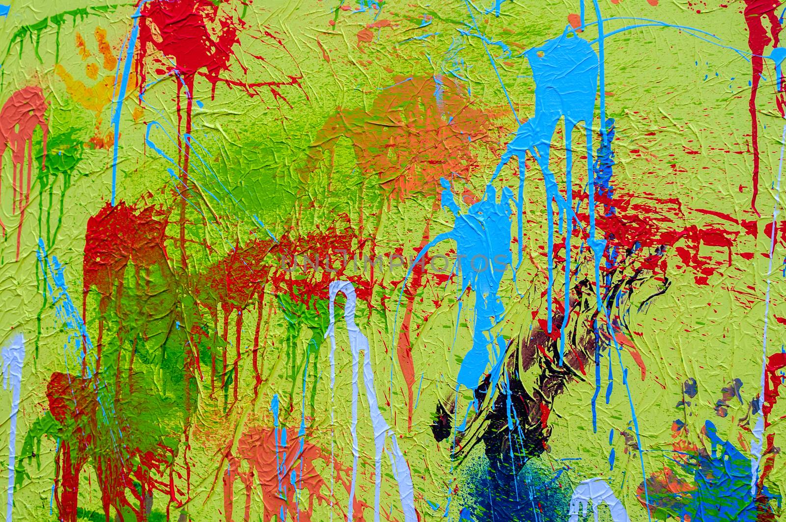 splashes of different colours on canvas