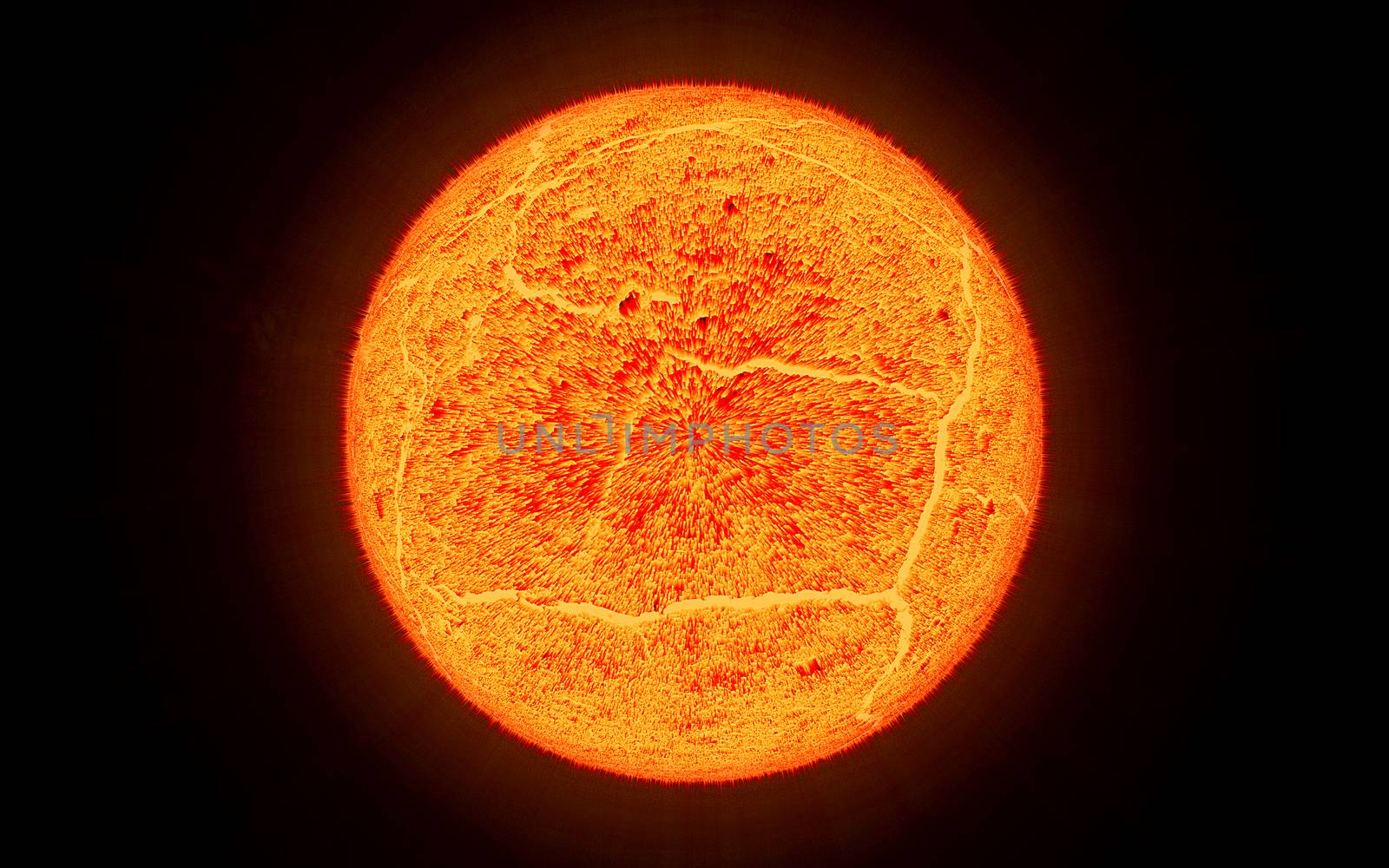 Illustration of a alien sun.
