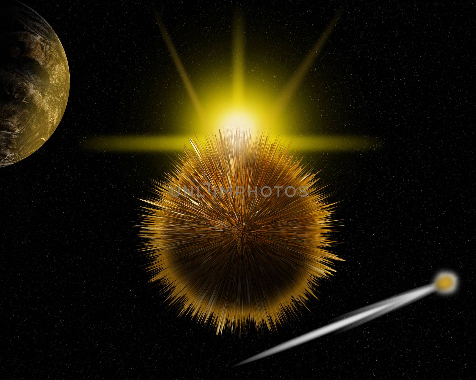 Illustration of a alien planets.