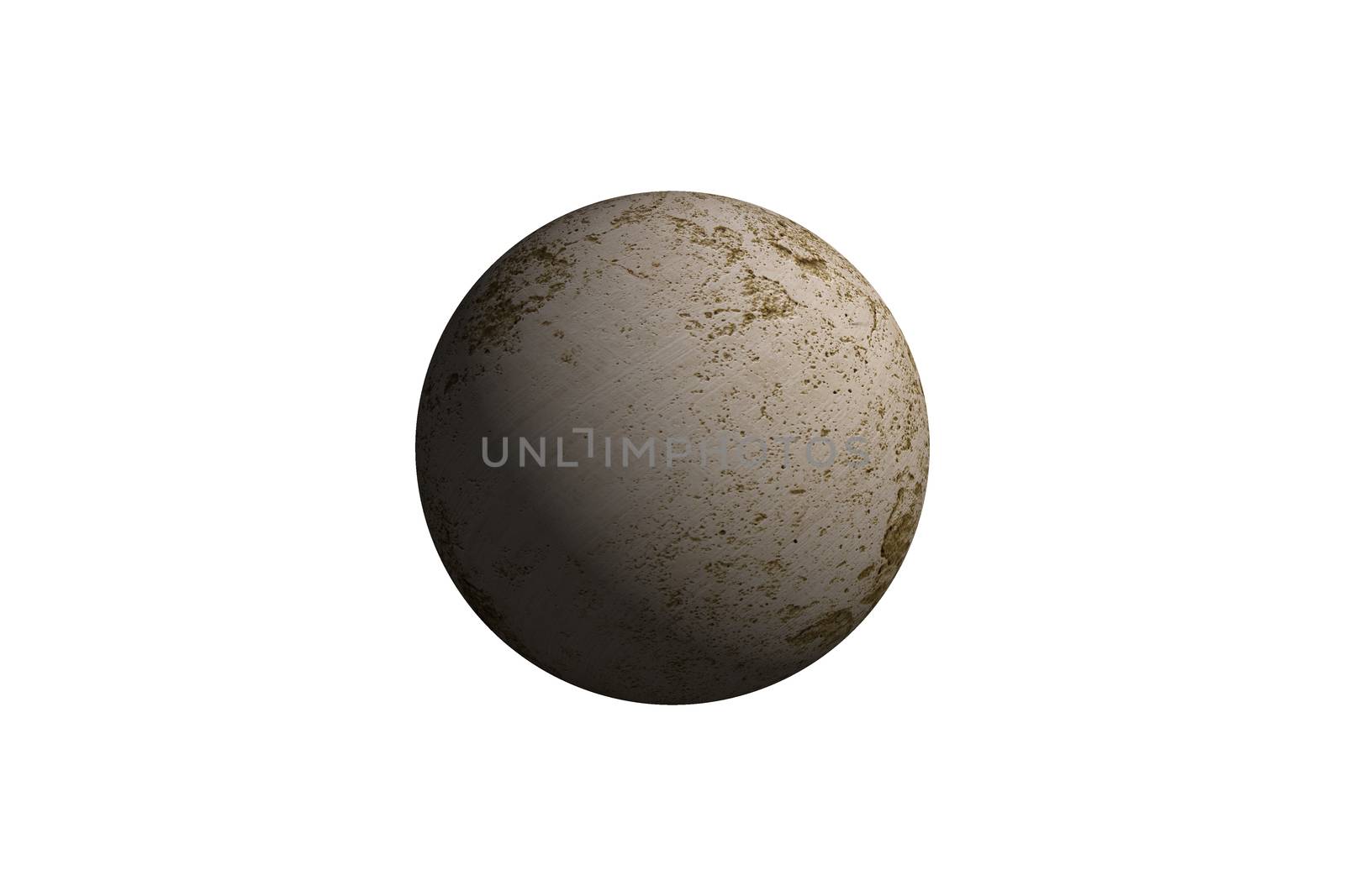 Illustration of a alien planet isolated on a white background.
