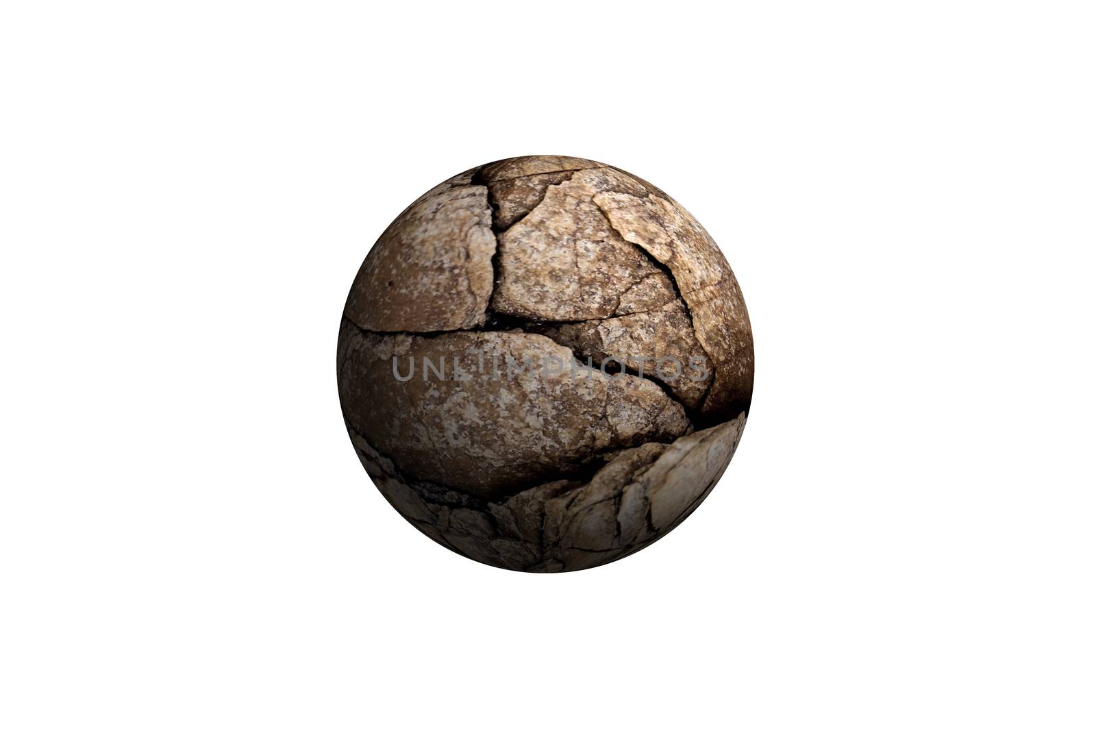 Illustration of a alien planet isolated on a white background.