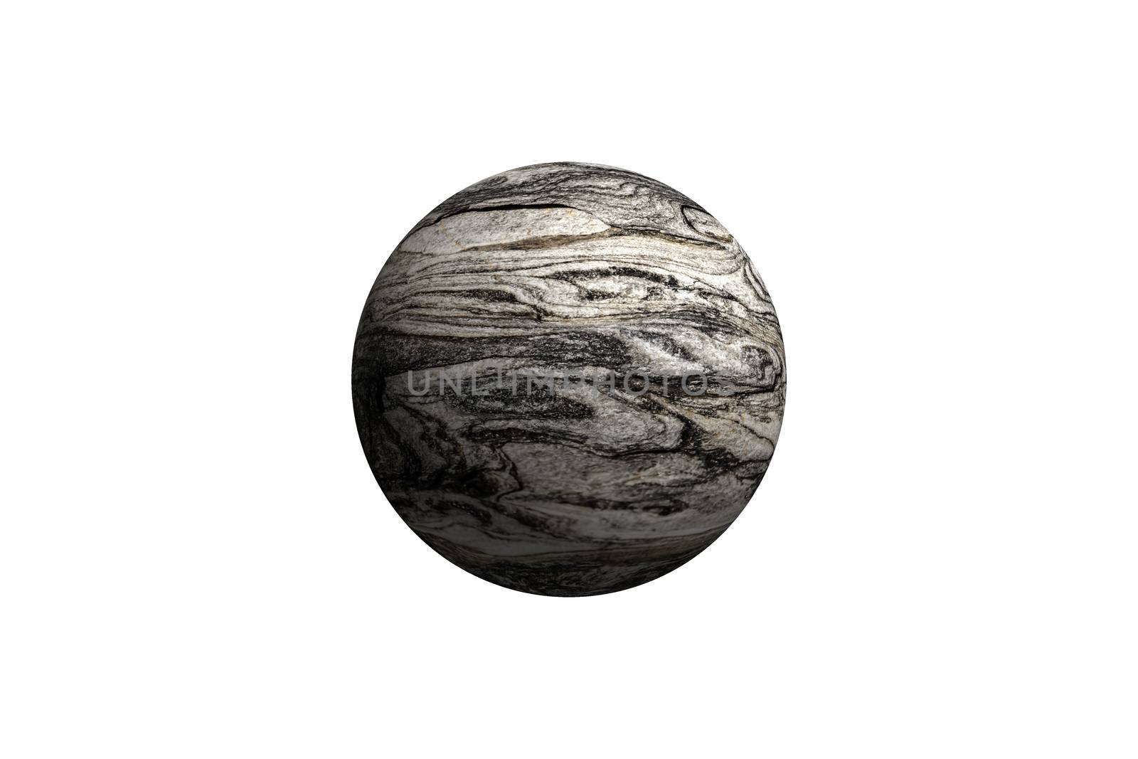 Illustration of a alien planet isolated on a white background.