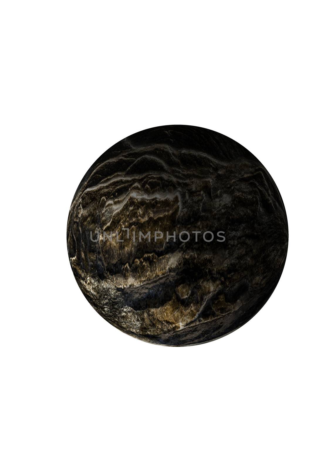 Illustration of a alien planet isolated on a white background.