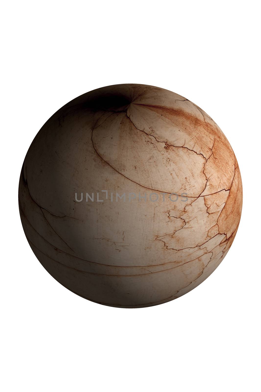 Illustration of a alien planet isolated on a white background.
