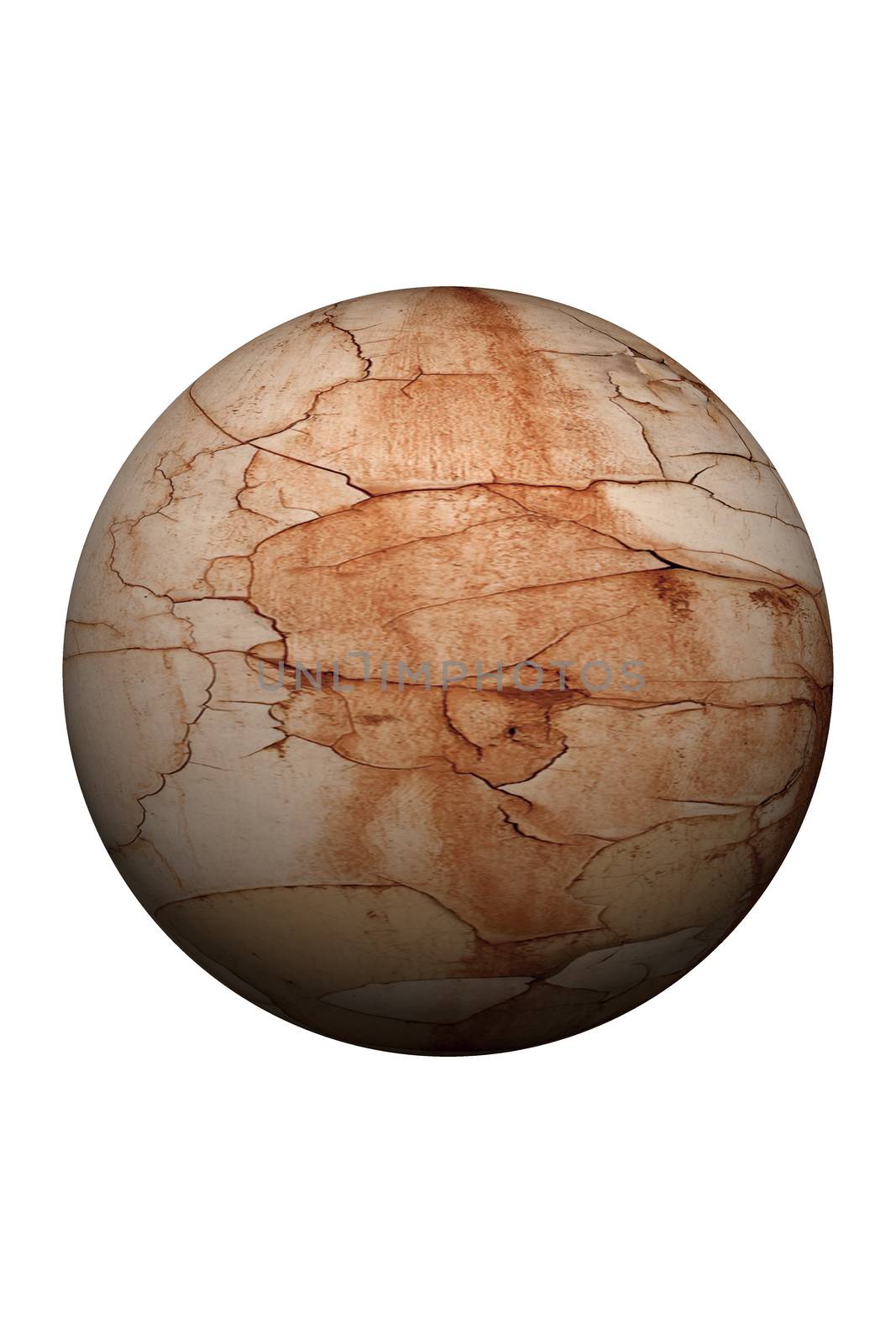 Illustration of a alien planet isolated on a white background.