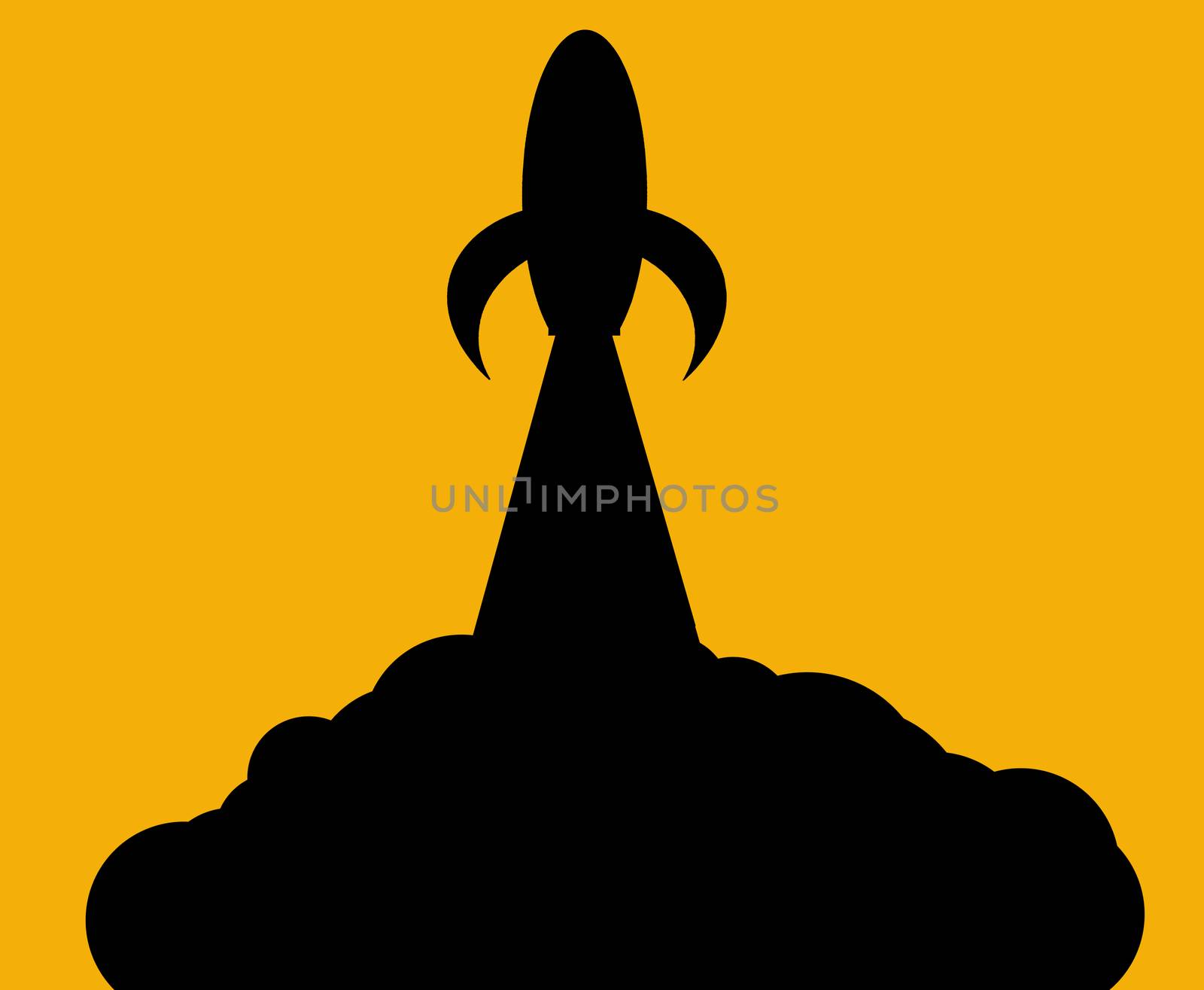 Rocket silhouette. by Bluefern