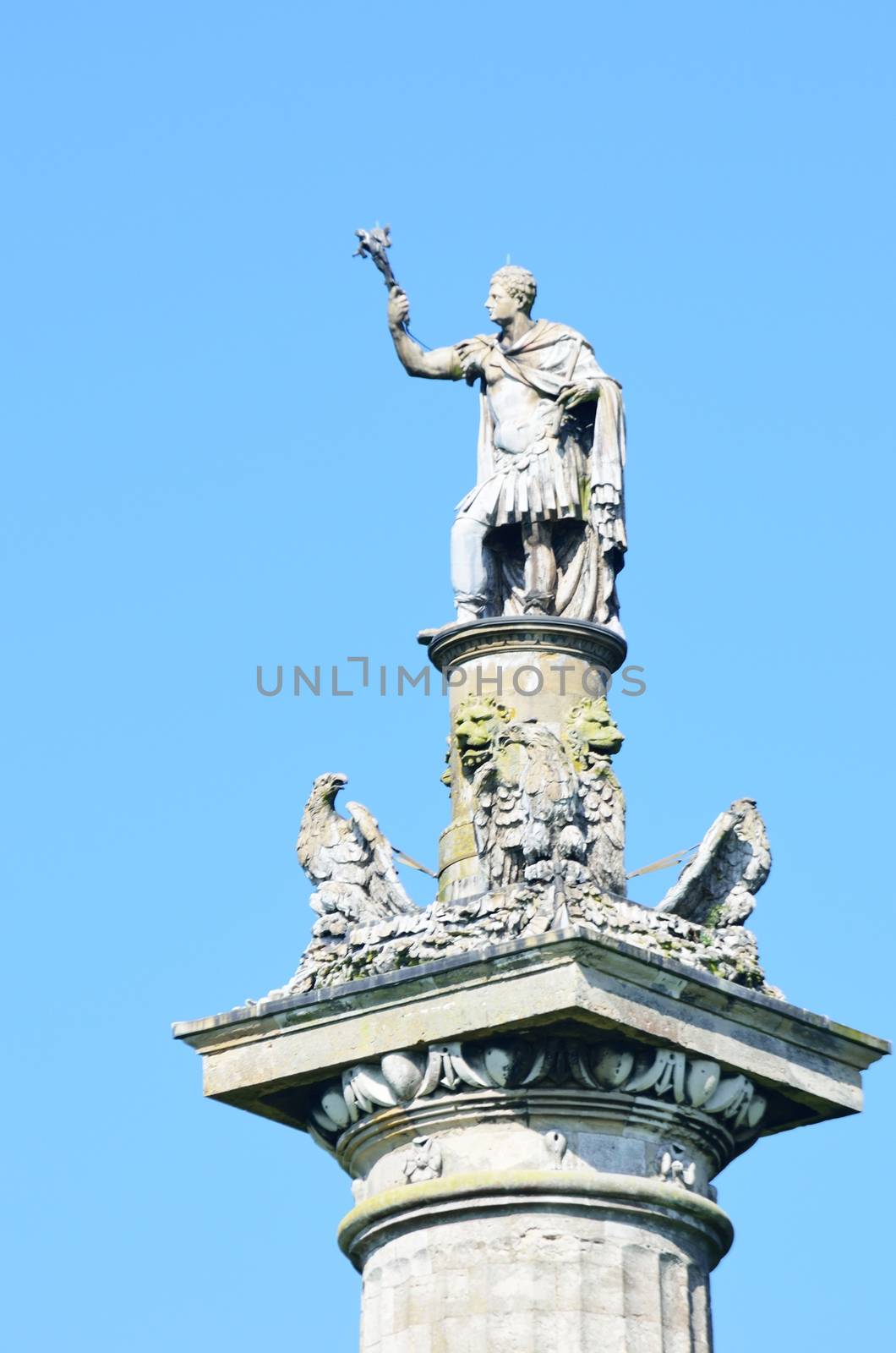 Statue of victory on top of column