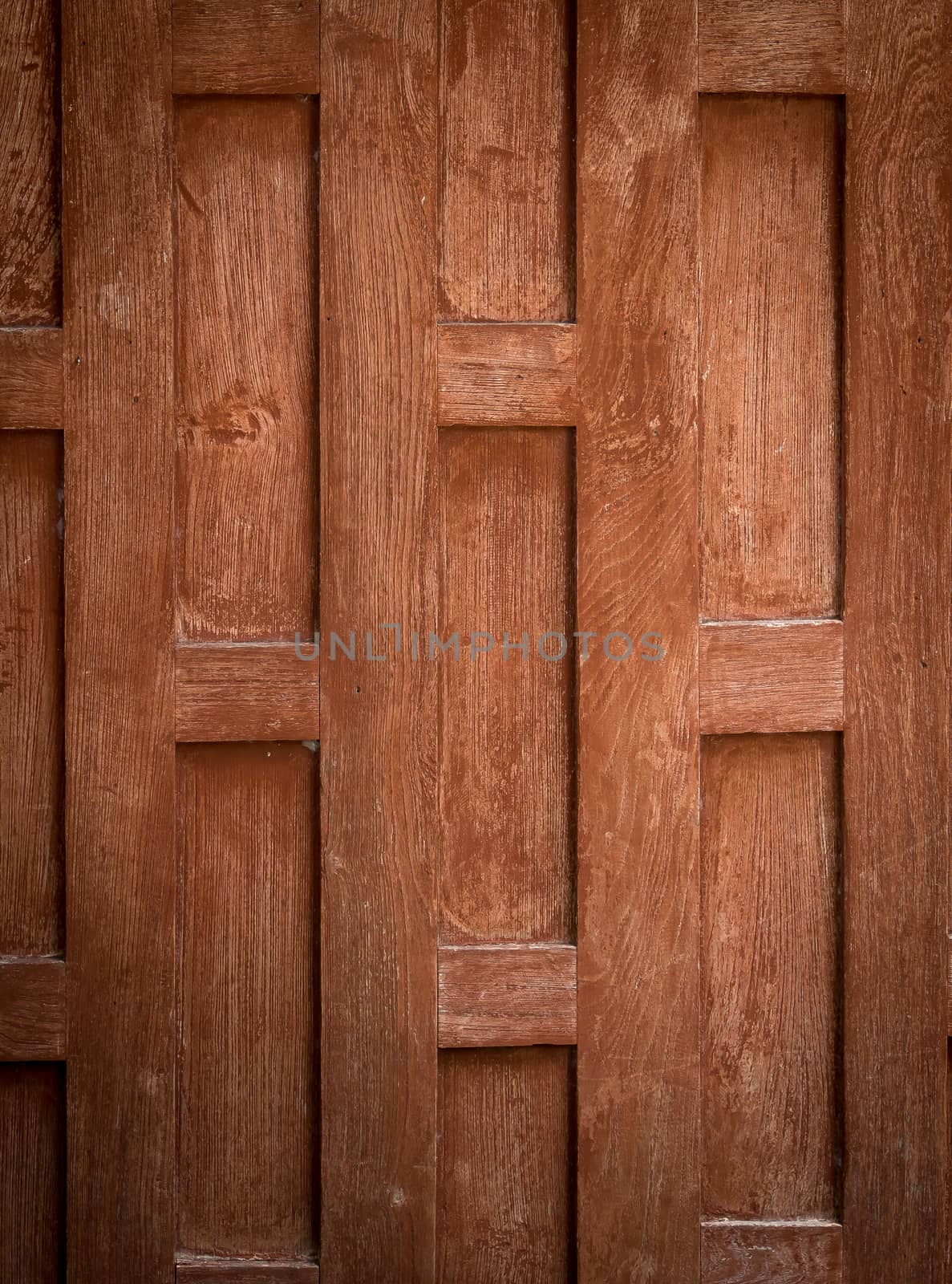 design of a Thai style wall, made of Teak wood