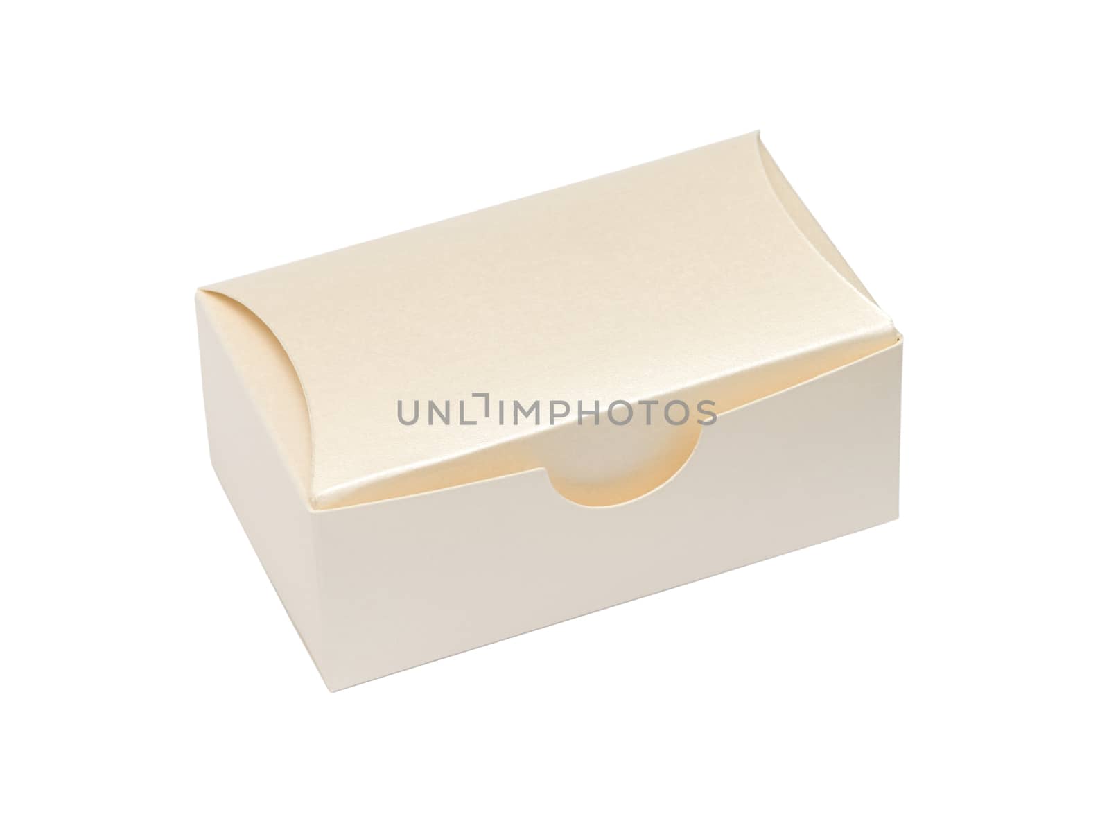 beige cardboard box on a white background by DNKSTUDIO