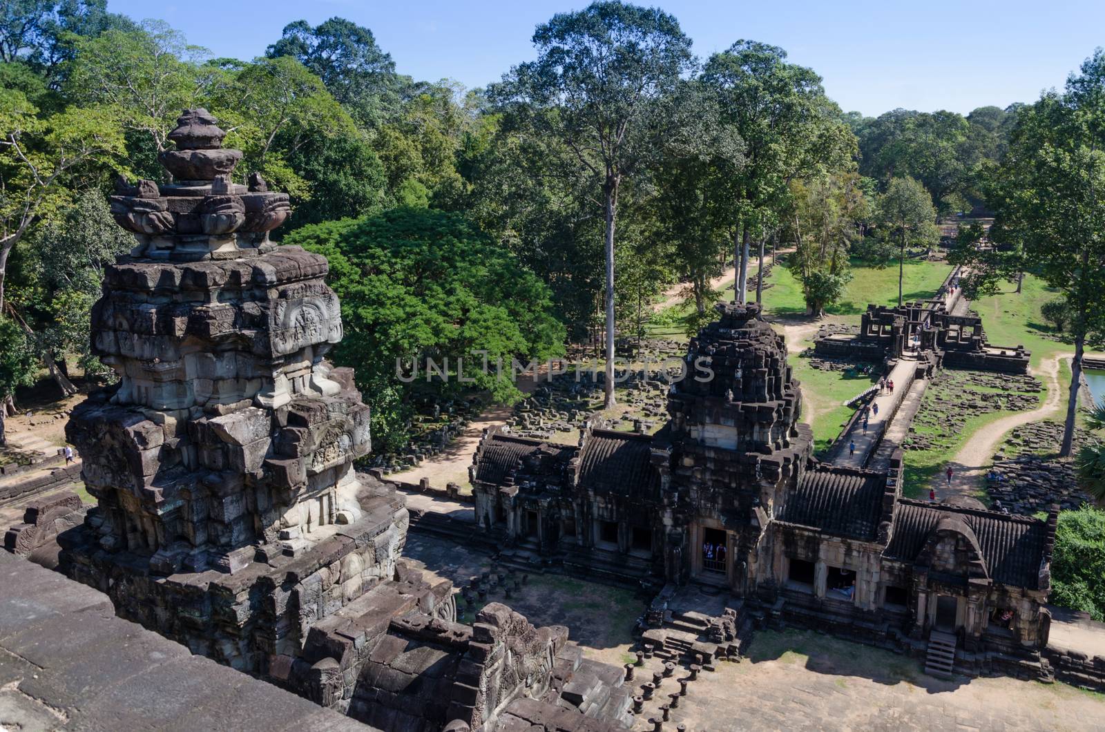 Baphuon temple in Angkor Thom, Siem Reap, Cambodia. View from above