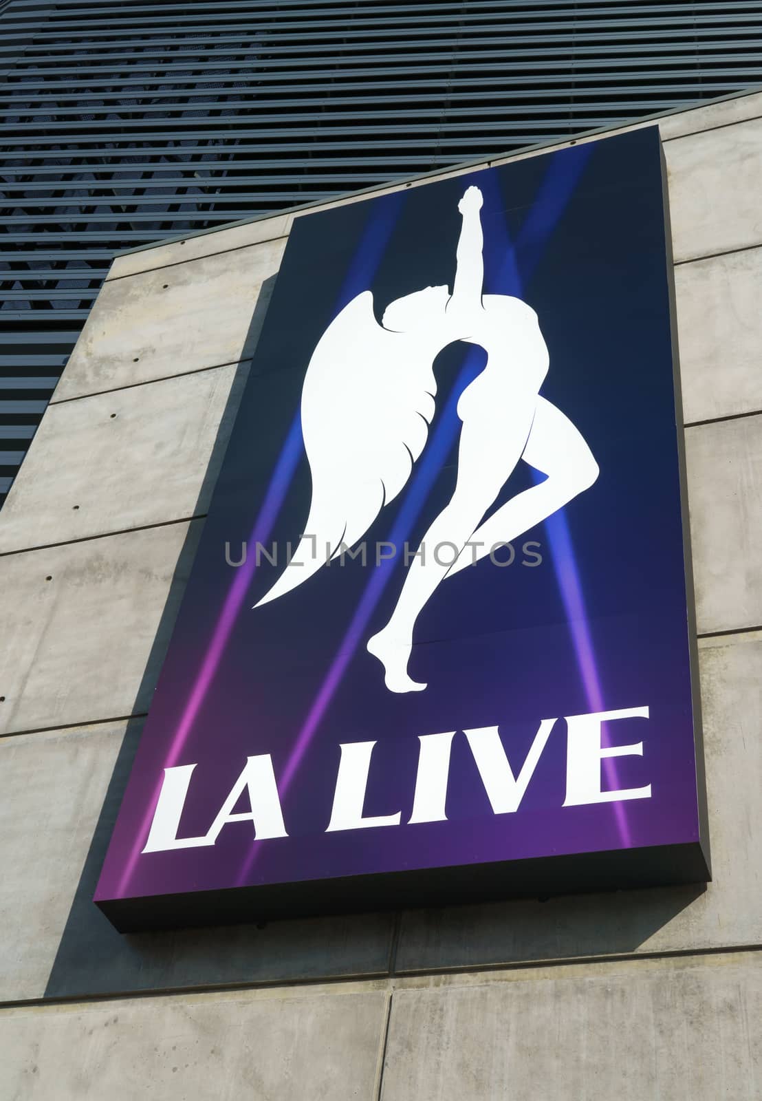 LOS ANGELES, CA/USA - December 6, 2015: LA Live marquee. L.A. LIVE is an entertainment complex in the South Park District of Downtown Los Angeles, California.