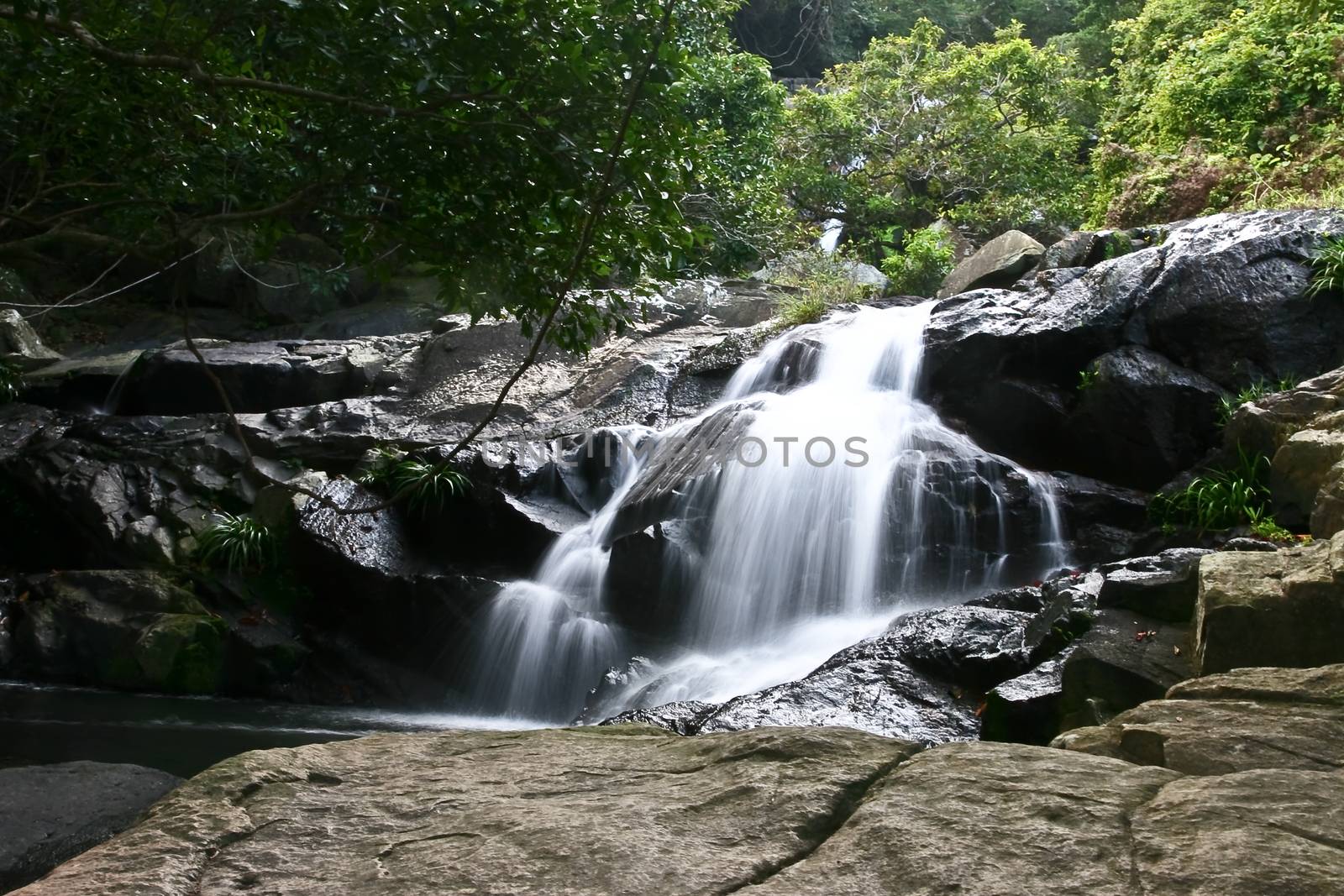 Beautiful waterfall in Hong Kong