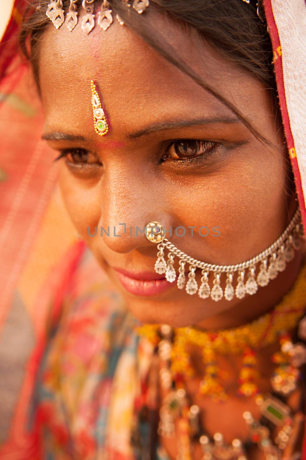 Traditional Indian woman portrait by szefei