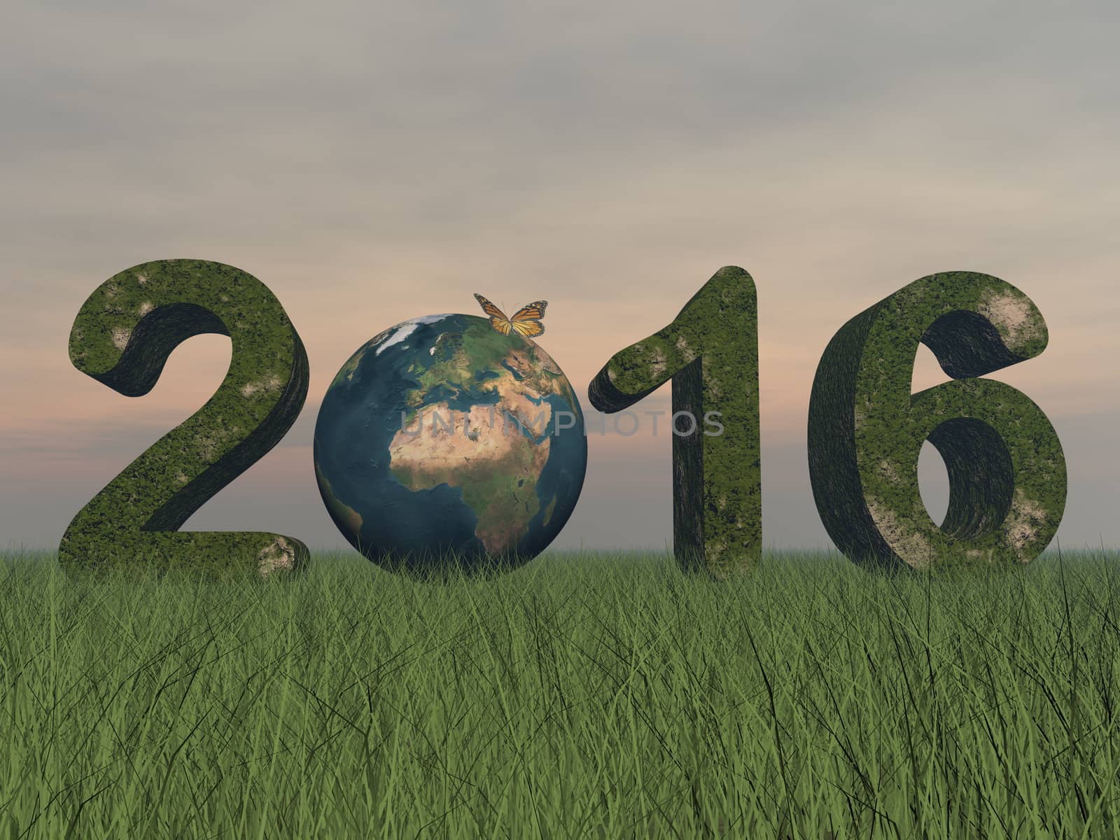 Happy new year 2016 - 3D render by Elenaphotos21