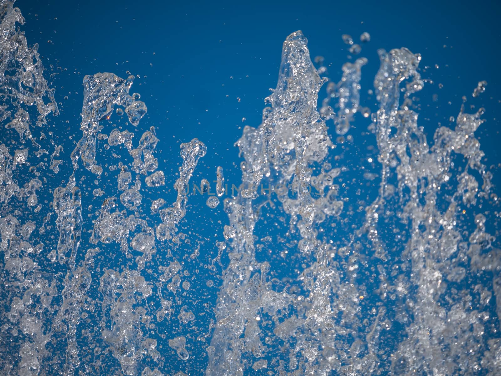 Water splash With blue background