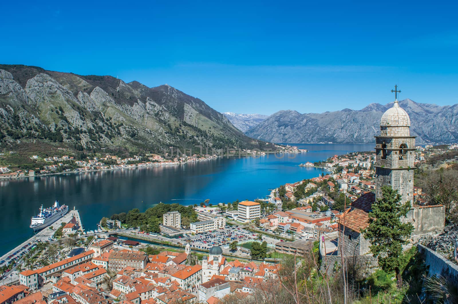 The old town of Kotor, view from the top