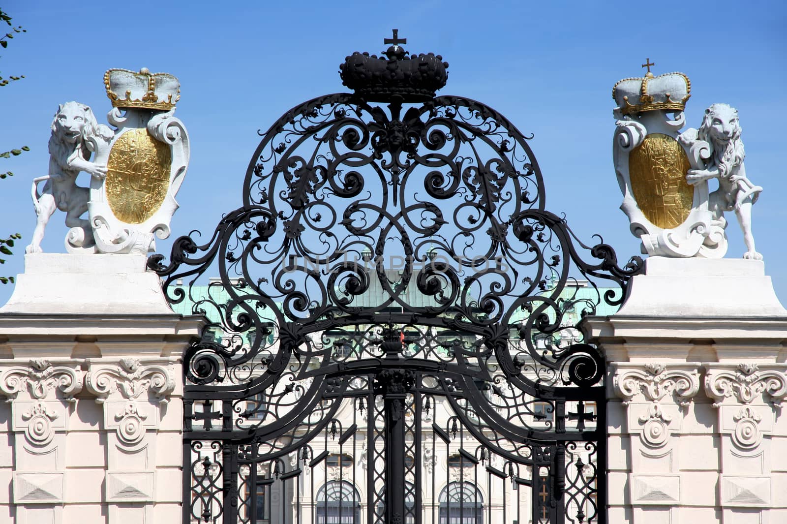 Main gate, upper Belvedere Palace, Vienna, Austria